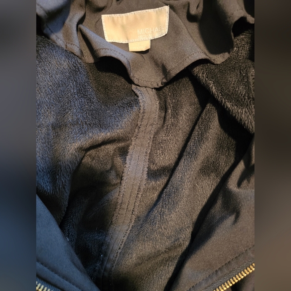 Michael Kors Black Water Resistant Jacket with Gold Accents - Picture 3 of 4